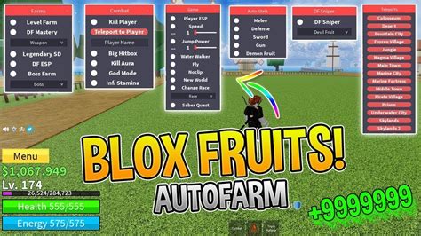 <b>Blox</b> <b>Fruits</b> <b>Script</b> Features Mastery <b>farm</b> Money & combat hack, Kill all, Teleport, Devil <b>fruit</b>, Max stats, <b>Auto</b> <b>farm</b>, ESP, dragon <b>fruit</b> and more Now in a bit to combat this security, we single-handedly hand-picked a sheer amount of Roblox <b>Blox</b> <b>Fruits</b> <b>Script</b> and they offer highly acclaimed and reliable anti-ban feature. . Blox fruit script auto farm